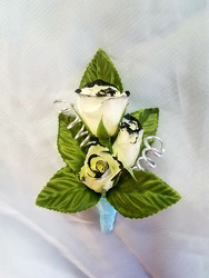 Boutonniere from Kircher's Flowers in Defiance and Paulding, OH