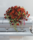 Rose and Ivy Casket Spray from Kircher's Flowers in Defiance and Paulding, OH