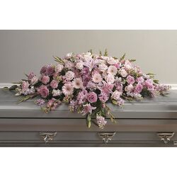 Lavender Casket Spray from Kircher's Flowers in Defiance and Paulding, OH