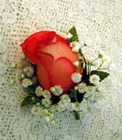 Coral boutonniere