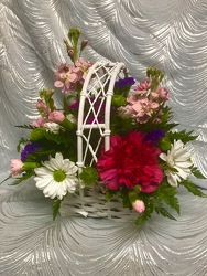 Blooming Basket Bouquet from Kircher's Flowers in Defiance and Paulding, OH