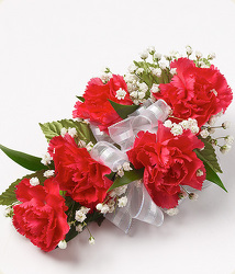 Mini Carnation Wrist Corsage (choose color) from Kircher's Flowers in Defiance and Paulding, OH