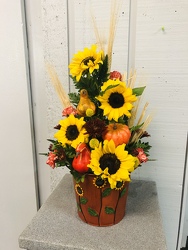 Pot Of Sunflowers  from Kircher's Flowers in Defiance and Paulding, OH