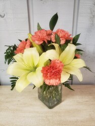 Peaches and Cream from Kircher's Flowers in Defiance and Paulding, OH