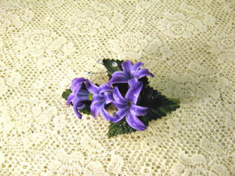 Purple hyacinth boutonniere
