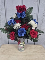 Cardinal Cemetery Bouquet from Kircher's Flowers in Defiance and Paulding, OH Cardinal Cemetery Bouquet from Kircher's Flowers in Defiance and Paulding, OH