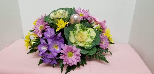Easter Centerpiece  from Kircher's Flowers in Defiance and Paulding, OH
