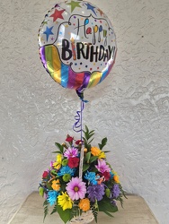 Happy Birthday Basket from Kircher's Flowers in Defiance and Paulding, OH