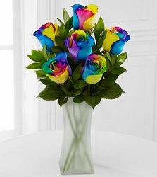 Rainbow Roses from Kircher's Flowers in Defiance and Paulding, OH