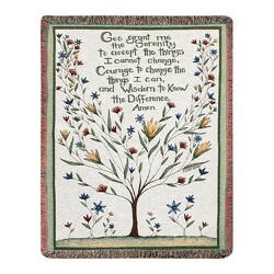 Serenity Prayer Throw from Kircher's Flowers in Defiance and Paulding, OH