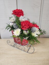 Snowflake Sleigh from Kircher's Flowers in Defiance and Paulding, OH