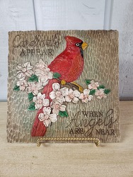 Cardinals Appear Stepping Stone from Kircher's Flowers in Defiance and Paulding, OH