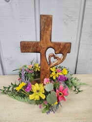 Wooden Cross from Kircher's Flowers in Defiance and Paulding, OH