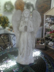 Stone Angel Praying from Kircher's Flowers in Defiance and Paulding, OH